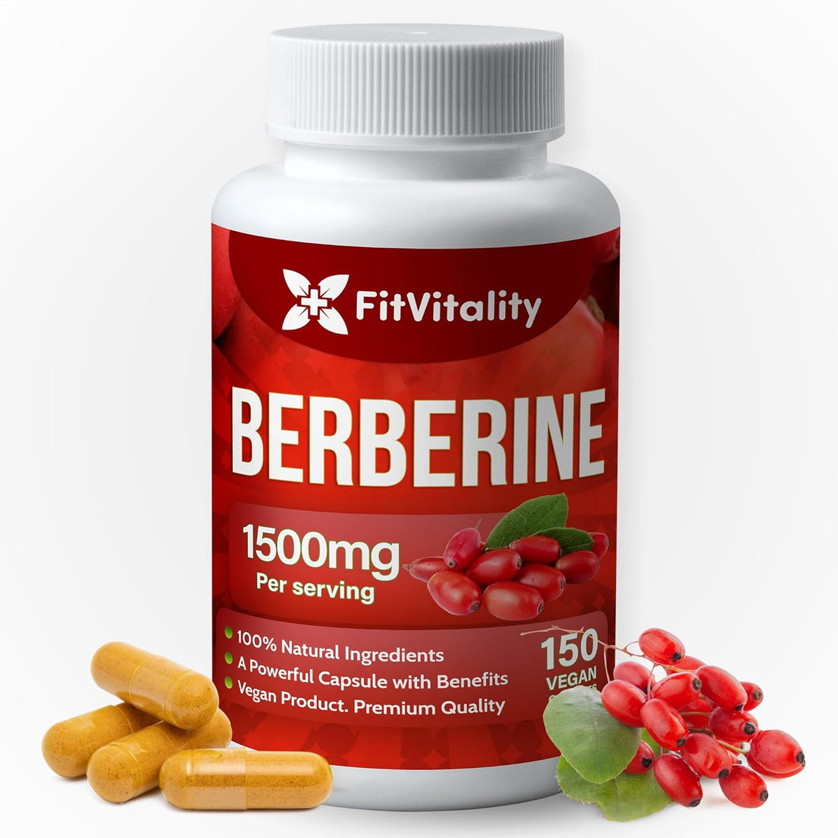 Berberine HCl - 150 Capsules