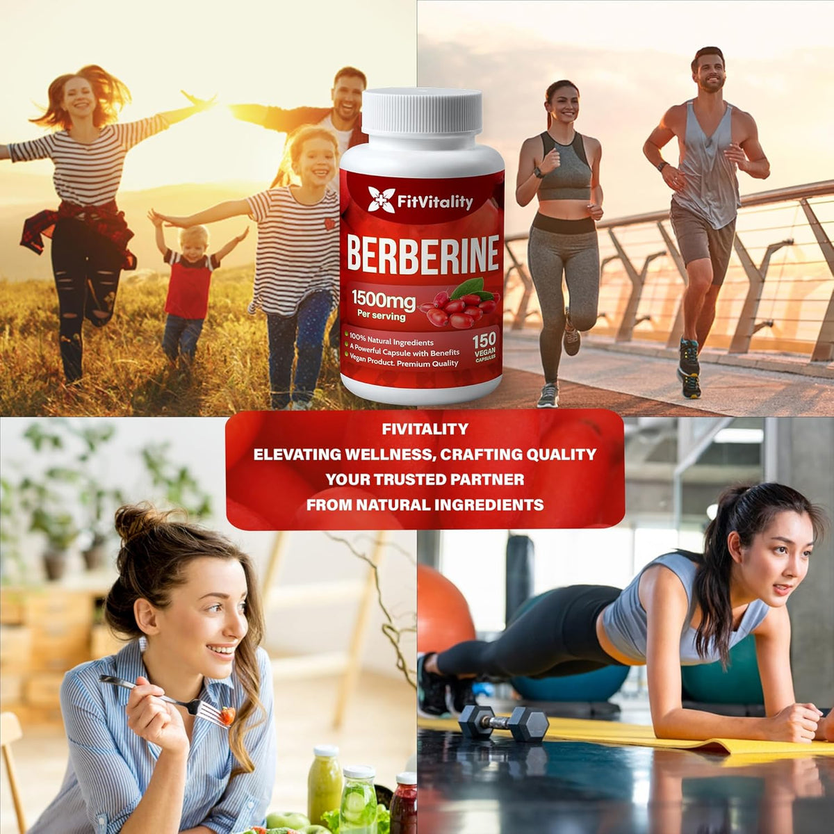Berberine HCl - 150 Capsules