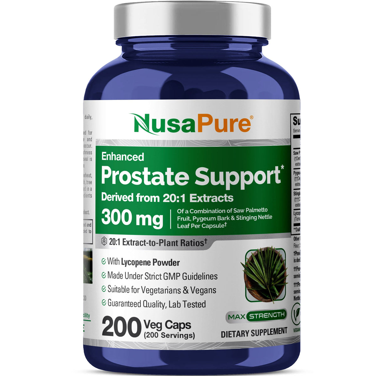 NusaPure Prostate Support - 200 Veg Capsules