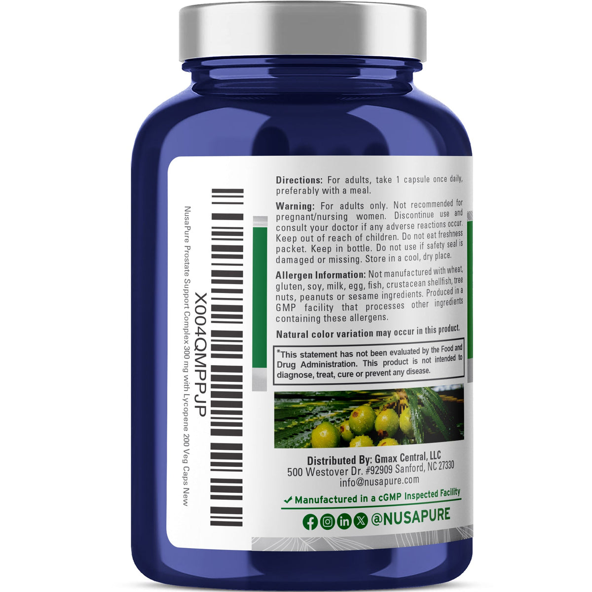 NusaPure Prostate Support - 200 Veg Capsules