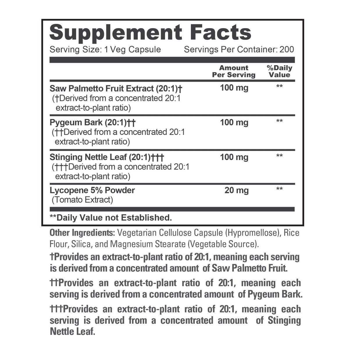 NusaPure Prostate Support - 200 Veg Capsules